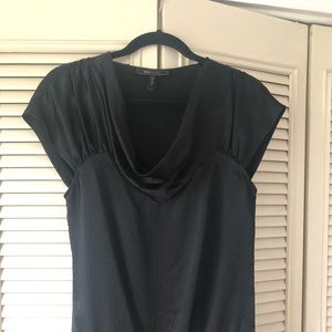 BCBG Silk Cowl Neck Blouse